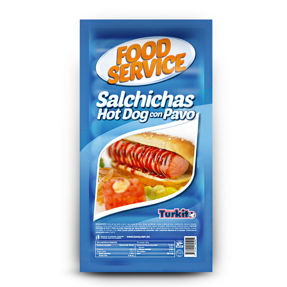 Salchichas Hot-Dog con Pavo Food Service