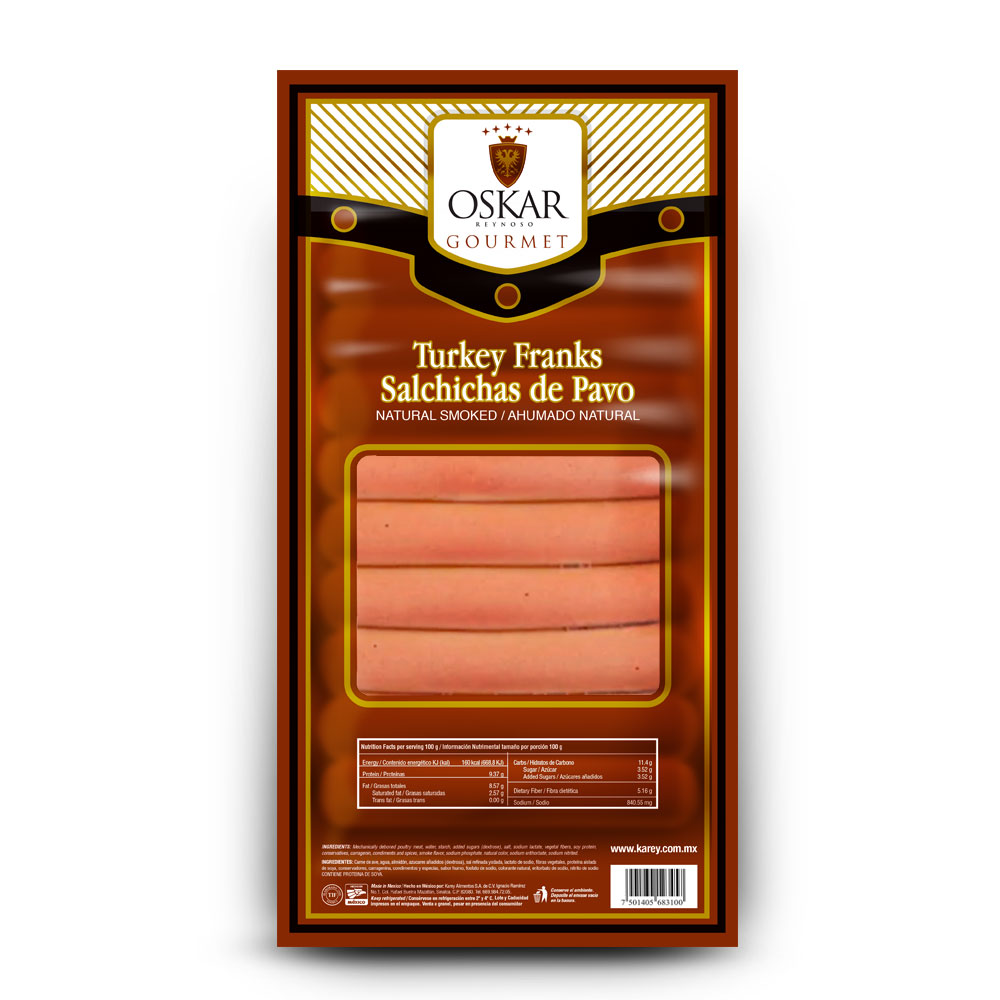 Salchichas de Pavo Ahumado Natural 